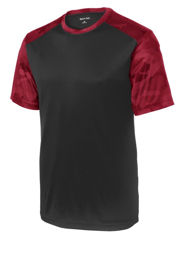 DISCONTINUED Sport-Tek Youth CamoHex Colorblock Tee. YST371 - Image 3