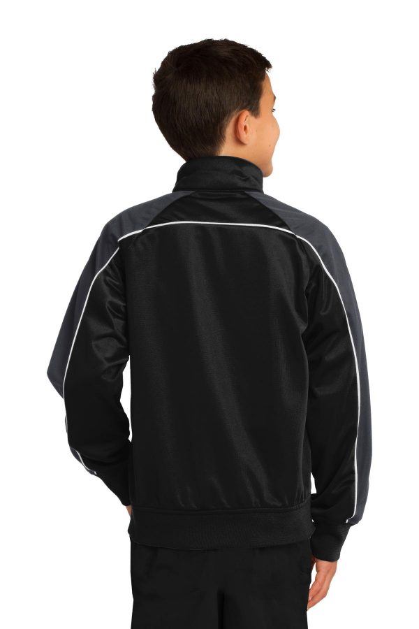 DISCONTINUED Sport-Tek Youth Piped Tricot Track Jacket. YST92 - Image 2