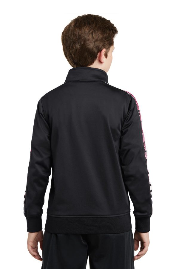 DISCONTINUED Sport-Tek Youth Dot Sublimation Tricot Track Jacket. YST93 - Image 2