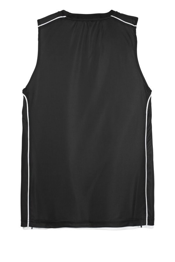 Sport-Tek Youth PosiCharge Mesh Reversible Sleeveless Tee. YT555 - Image 2