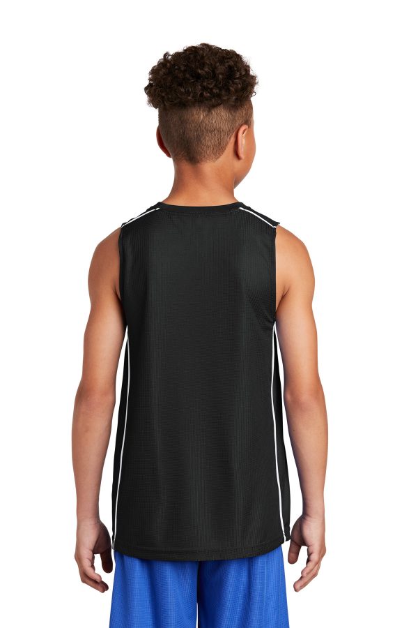 Sport-Tek Youth PosiCharge Mesh Reversible Sleeveless Tee. YT555 - Image 4