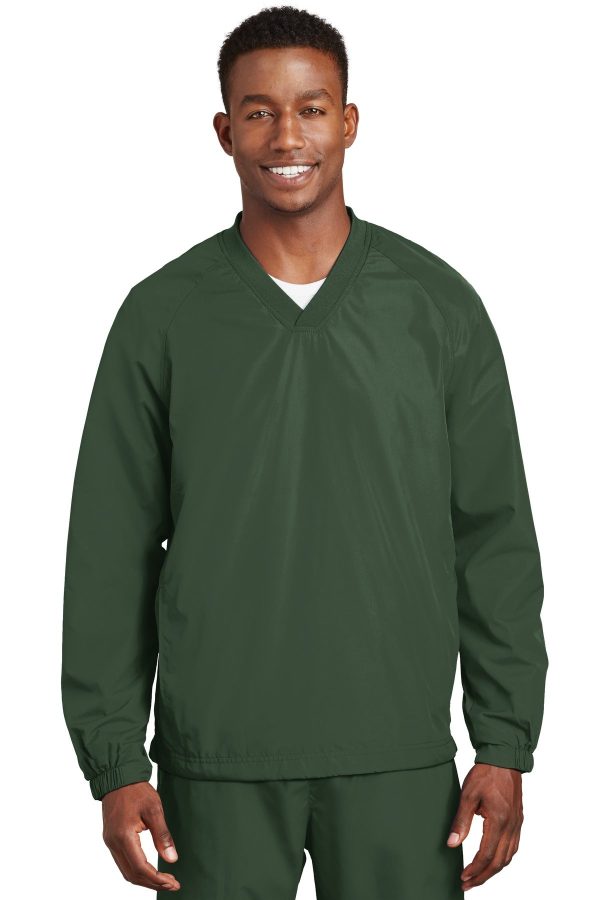 Sport-Tek® V-Neck Raglan Wind Shirt. JST72 - Image 2