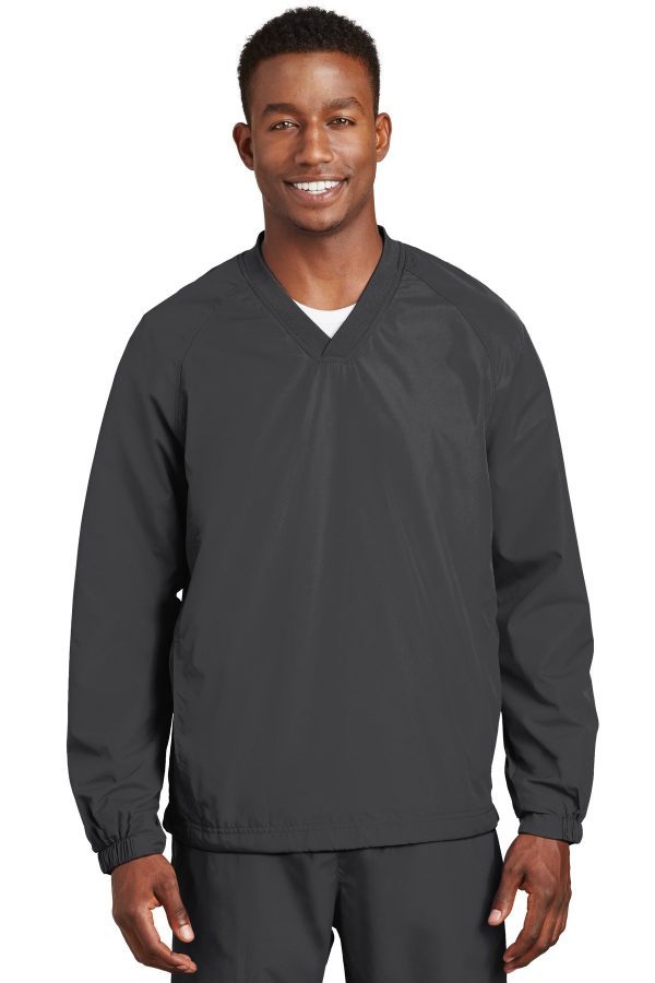 Sport-Tek® V-Neck Raglan Wind Shirt. JST72 - Image 3