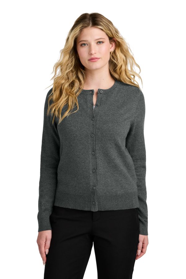 Port Authority Women's Easy Care Crewneck Cardigan Sweater LSW2870