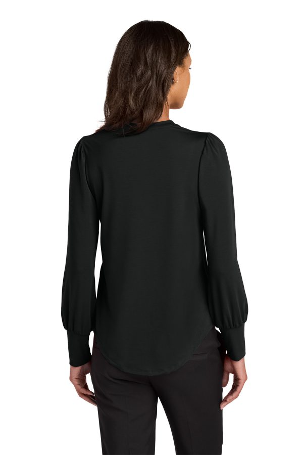 Mercer+Mettle Women's Stretch Jersey Long Sleeve Blouson Top MM1019 - Image 2