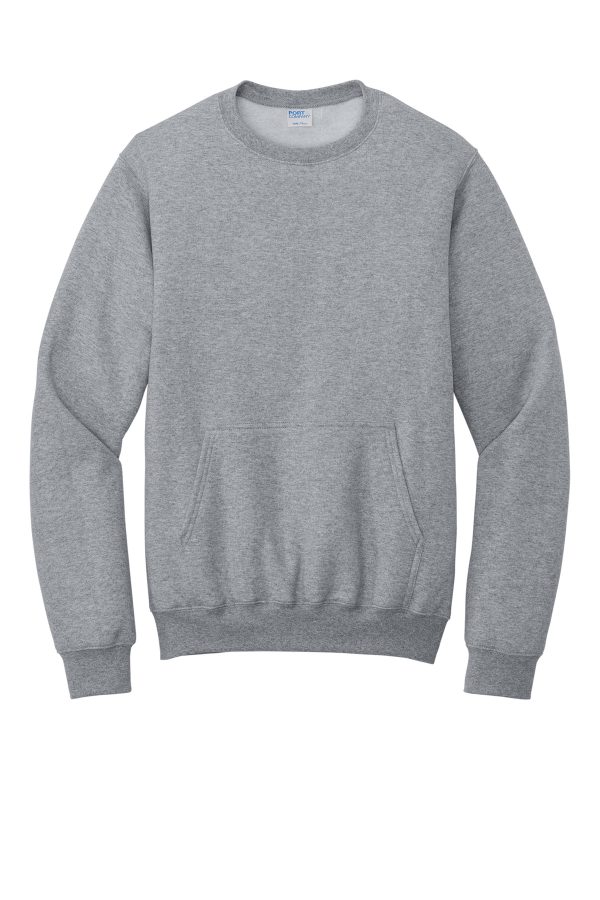 Port & Company Core Fleece Crewneck Pocket Sweatshirt PC78PKT - Image 3