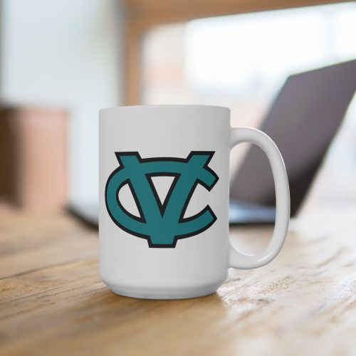 Teal Interlocked VC Logo Mug — 15oz Ceramic Mug